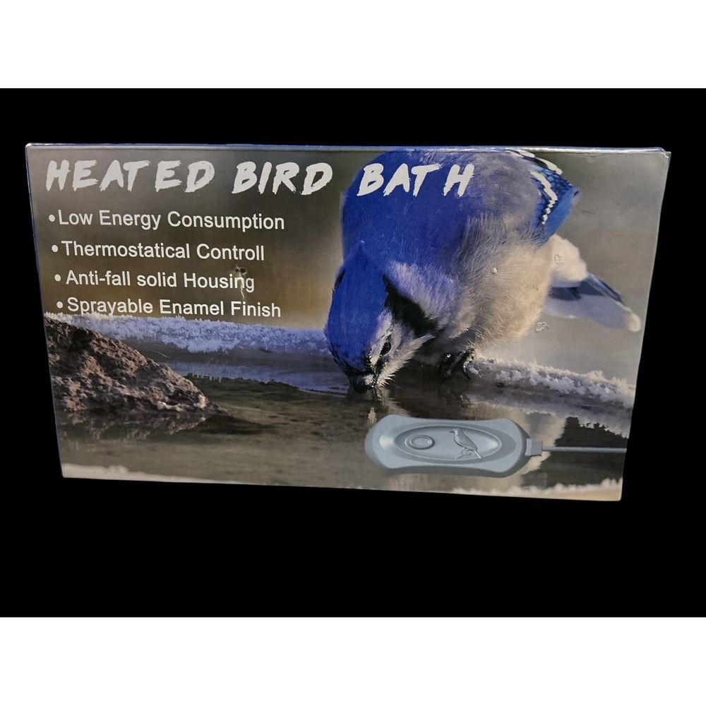 Outdoor Bird Bath Heater De-Icer Thermostatical Control Low Energy 80W